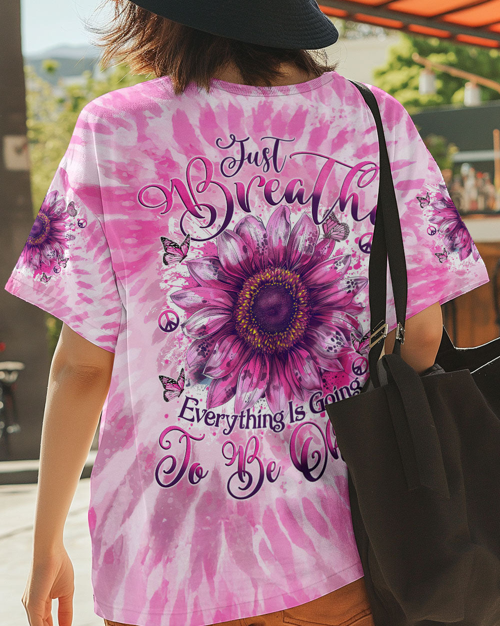 JUST BREATHE SUNFLOWER TIE DYE ALL OVER PRINT - TYTM0401254