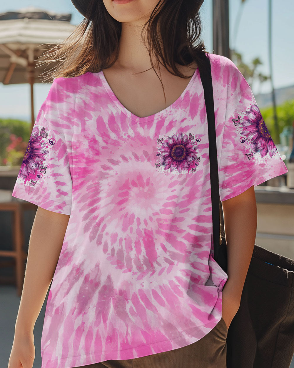 JUST BREATHE SUNFLOWER TIE DYE ALL OVER PRINT - TYTM0401254
