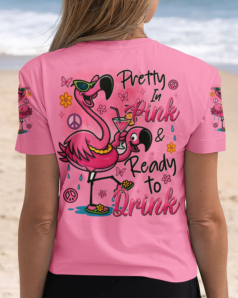 PRETTY IN PINK FLAMINGO ALL OVER PRINT - TYTM0404251