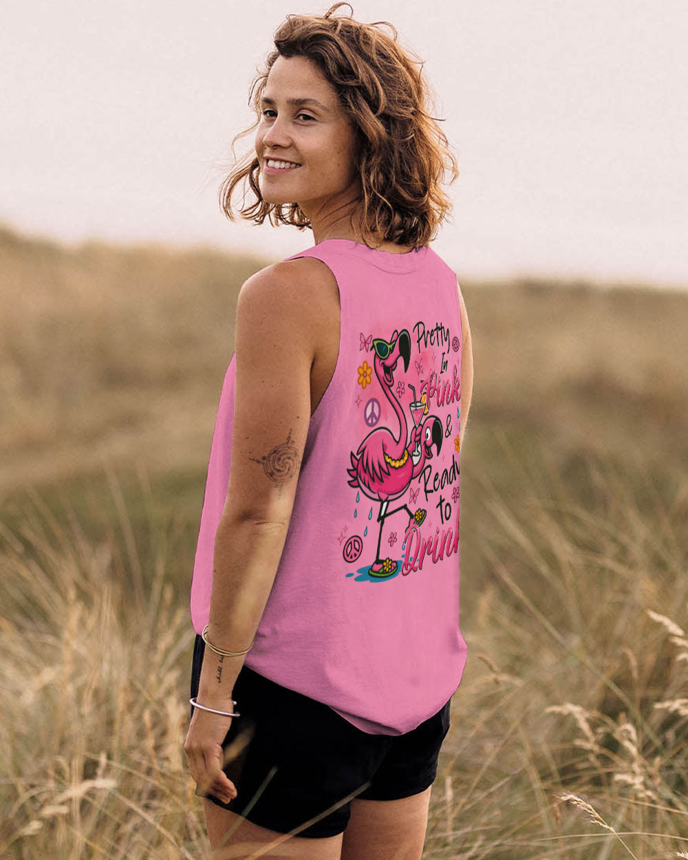 PRETTY IN PINK FLAMINGO ALL OVER PRINT - TYTM0404251