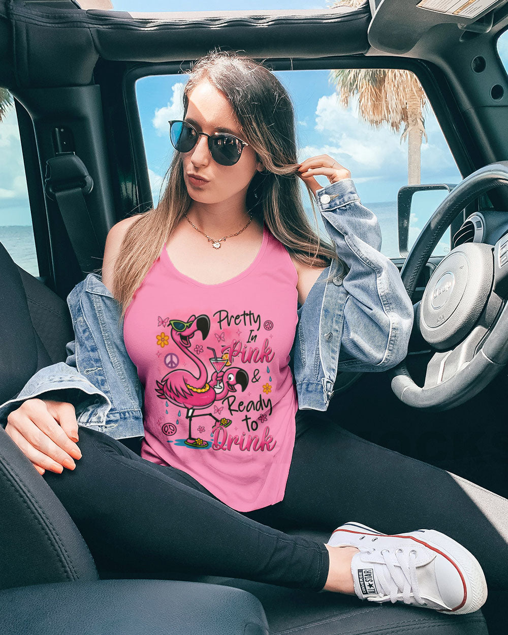 PRETTY IN PINK FLAMINGO ALL OVER PRINT - TYTM0404251