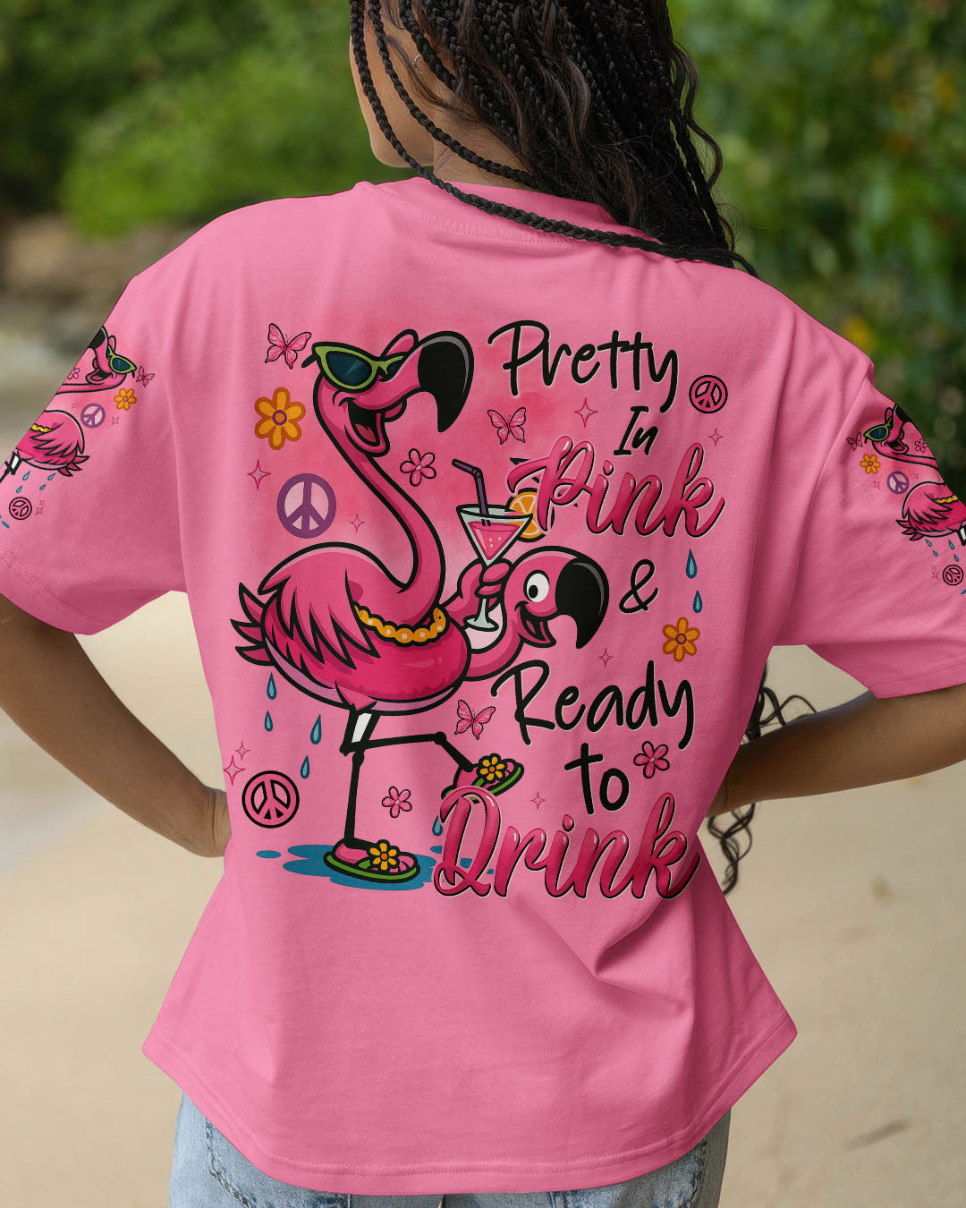 PRETTY IN PINK FLAMINGO ALL OVER PRINT - TYTM0404251