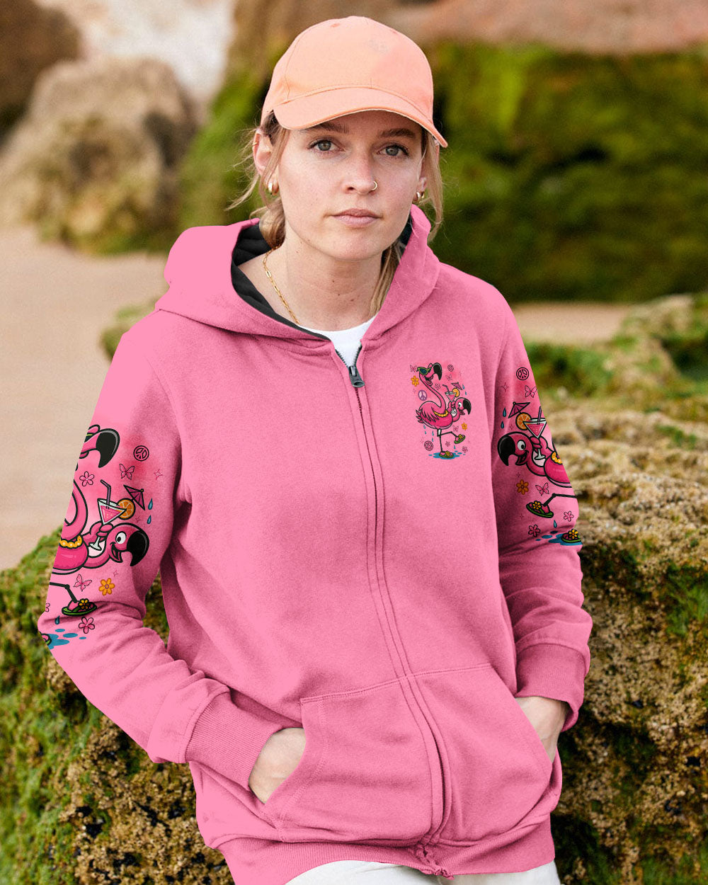 PRETTY IN PINK FLAMINGO ALL OVER PRINT - TYTM0404251