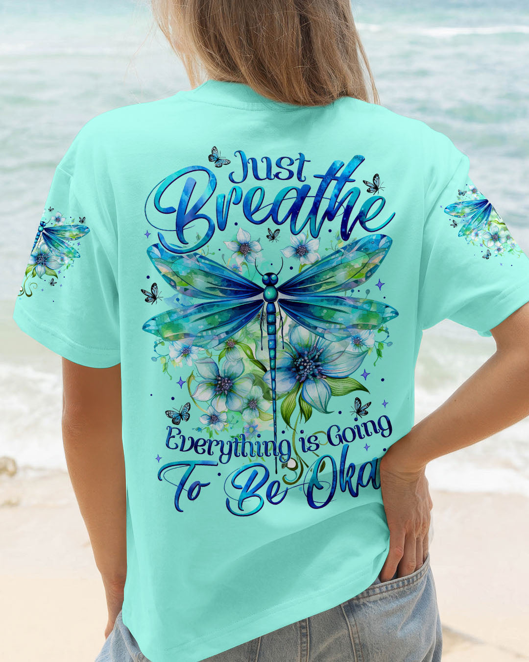 JUST BREATHE DRAGONFLY ALL OVER PRINT - TYTM0404252