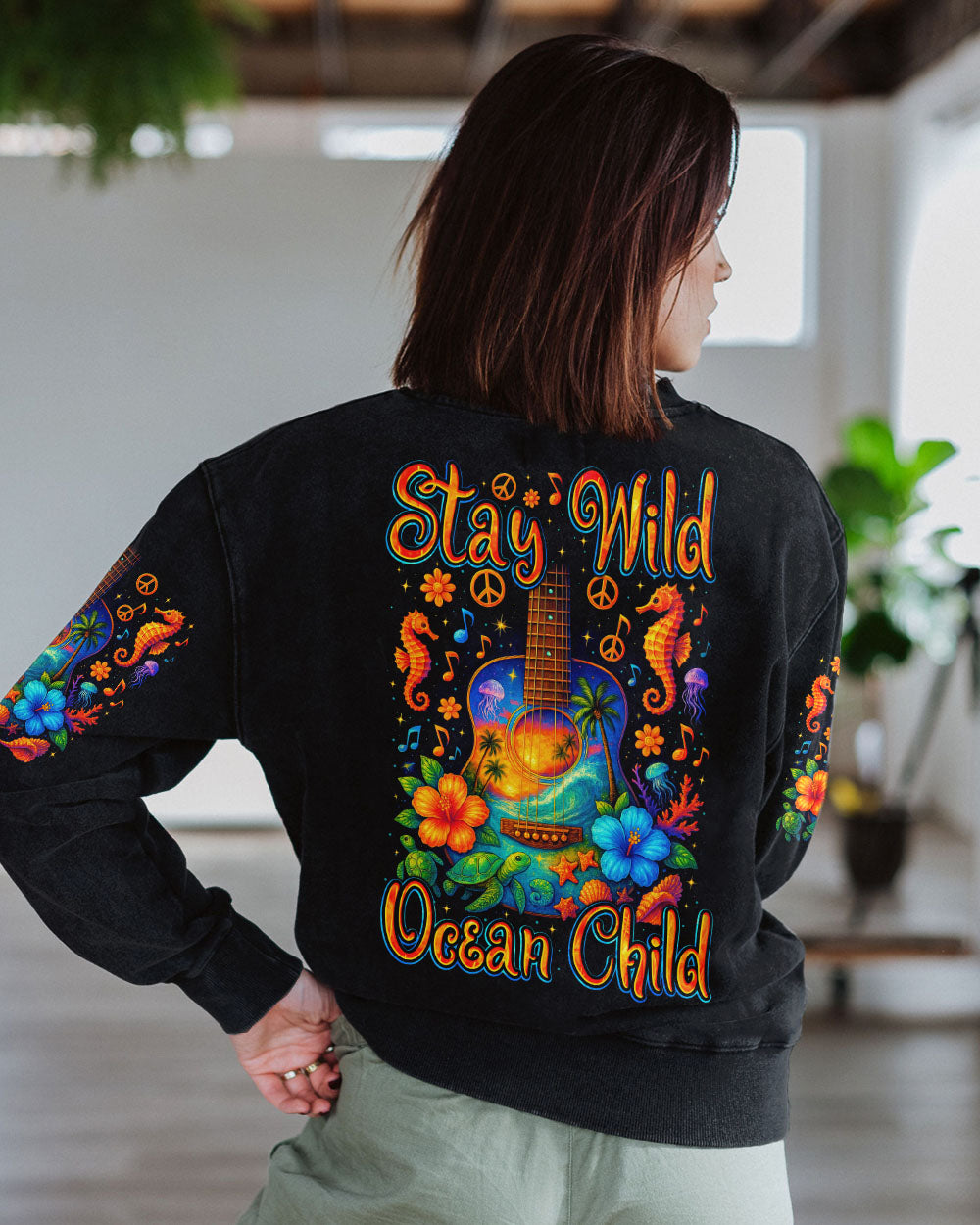 STAY WILD OCEAN CHILD GUITAR ALL OVER PRINT - TYTM0404254