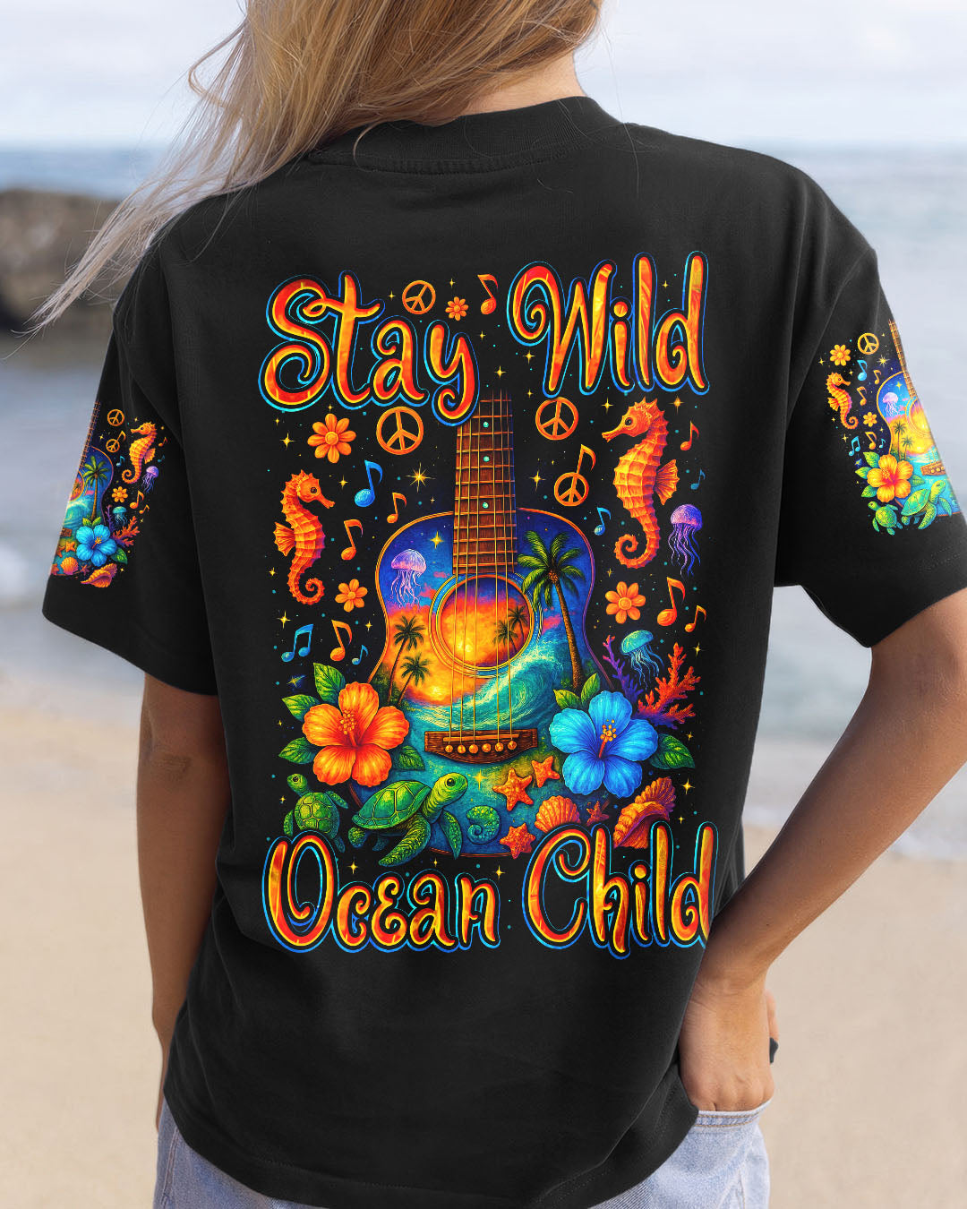 STAY WILD OCEAN CHILD GUITAR ALL OVER PRINT - TYTM0404254