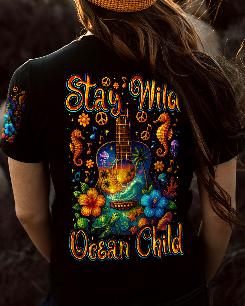 STAY WILD OCEAN CHILD GUITAR ALL OVER PRINT - TYTM0404254