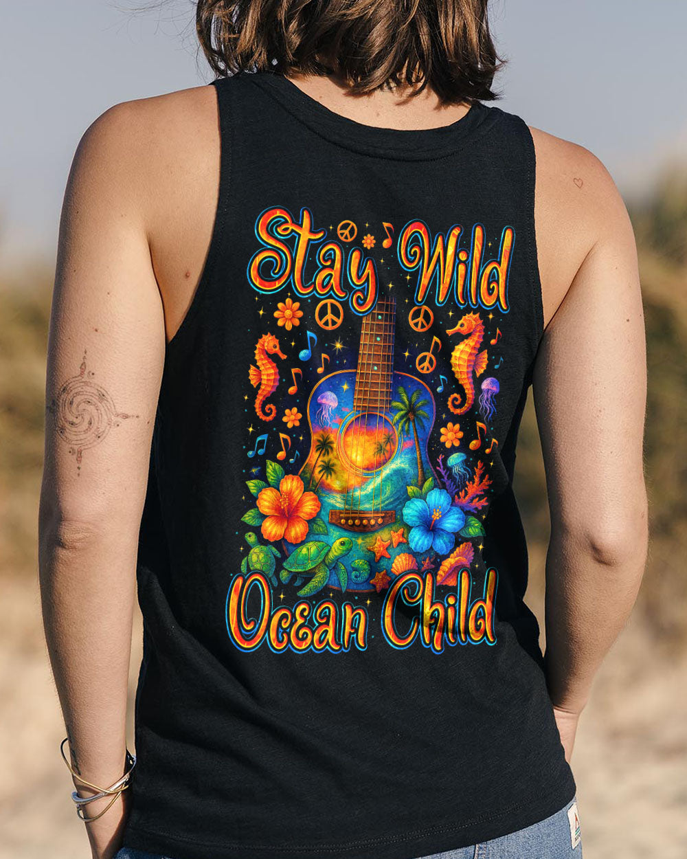 STAY WILD OCEAN CHILD GUITAR ALL OVER PRINT - TYTM0404254