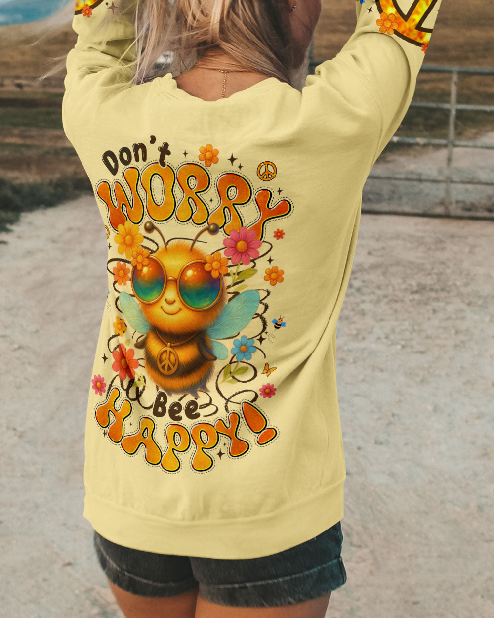 DON'T WORRY BEE HAPPY ALL OVER PRINT - TYTM0406254