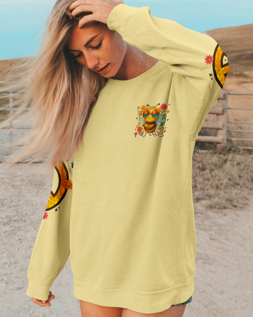 DON'T WORRY BEE HAPPY ALL OVER PRINT - TYTM0406254