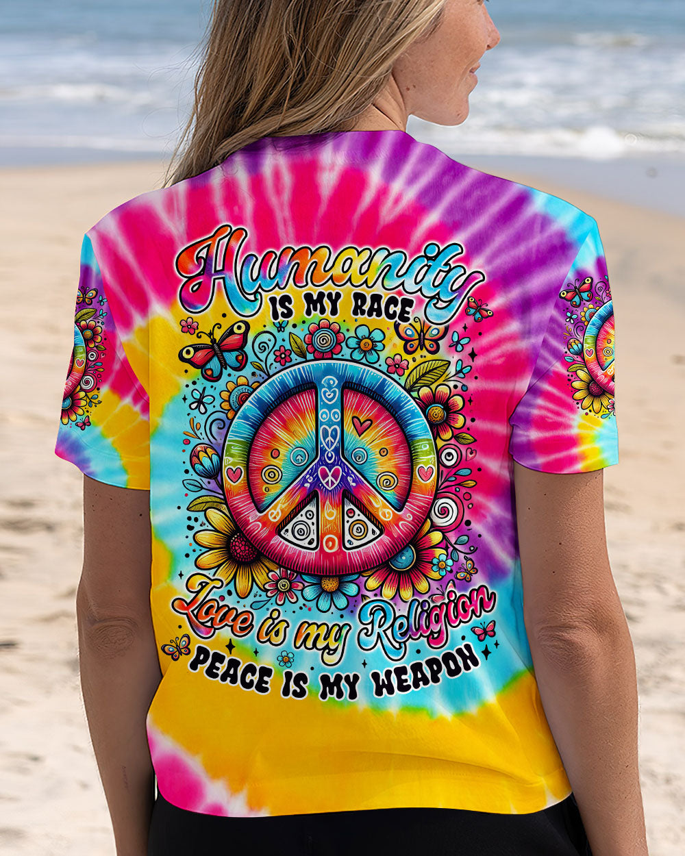 HUMANITY IS MY RACE TIE DYE ALL OVER PRINT - TYTM0503253
