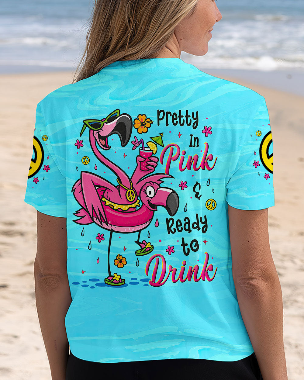 PRETTY IN PINK FLAMINGO ALL OVER PRINT - TYTM0505252