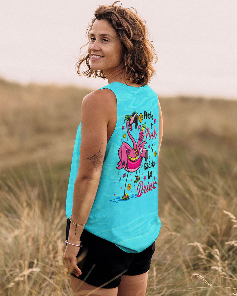 PRETTY IN PINK FLAMINGO ALL OVER PRINT - TYTM0505252