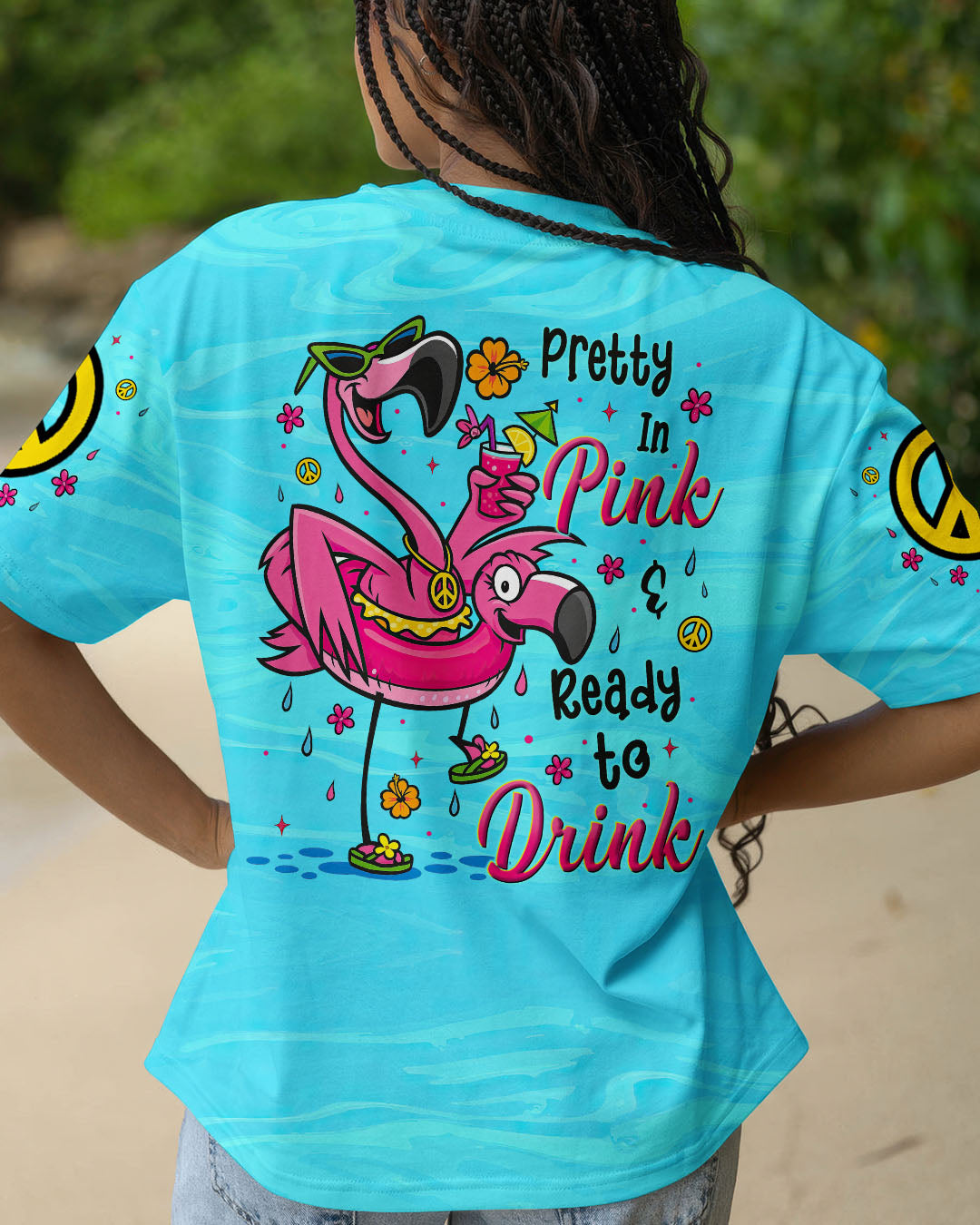 PRETTY IN PINK FLAMINGO ALL OVER PRINT - TYTM0505252