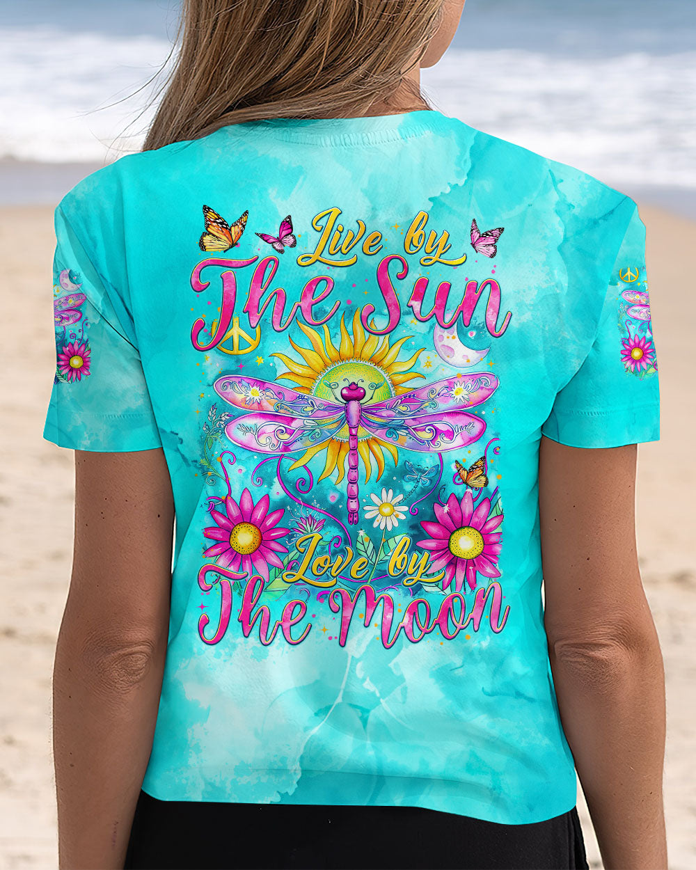 LIVE BY THE SUN LOVE BY THE MOON DRAGONFLY ALL OVER PRINT - TYTM0508241