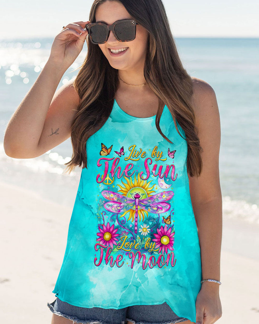 LIVE BY THE SUN LOVE BY THE MOON DRAGONFLY ALL OVER PRINT - TYTM0508241