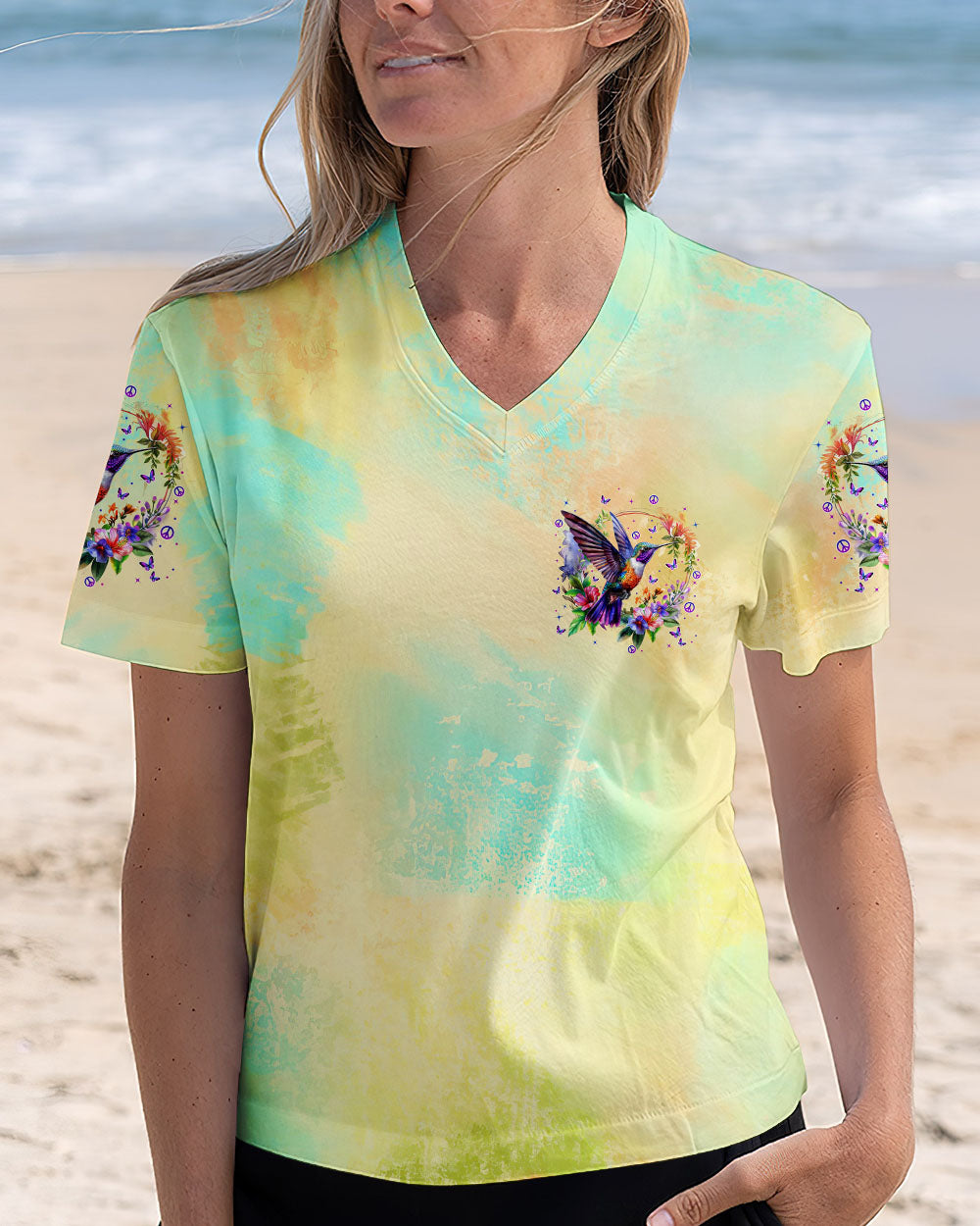 JUST BREATHE HUMMINGBIRD ALL OVER PRINT - TYTM0509244