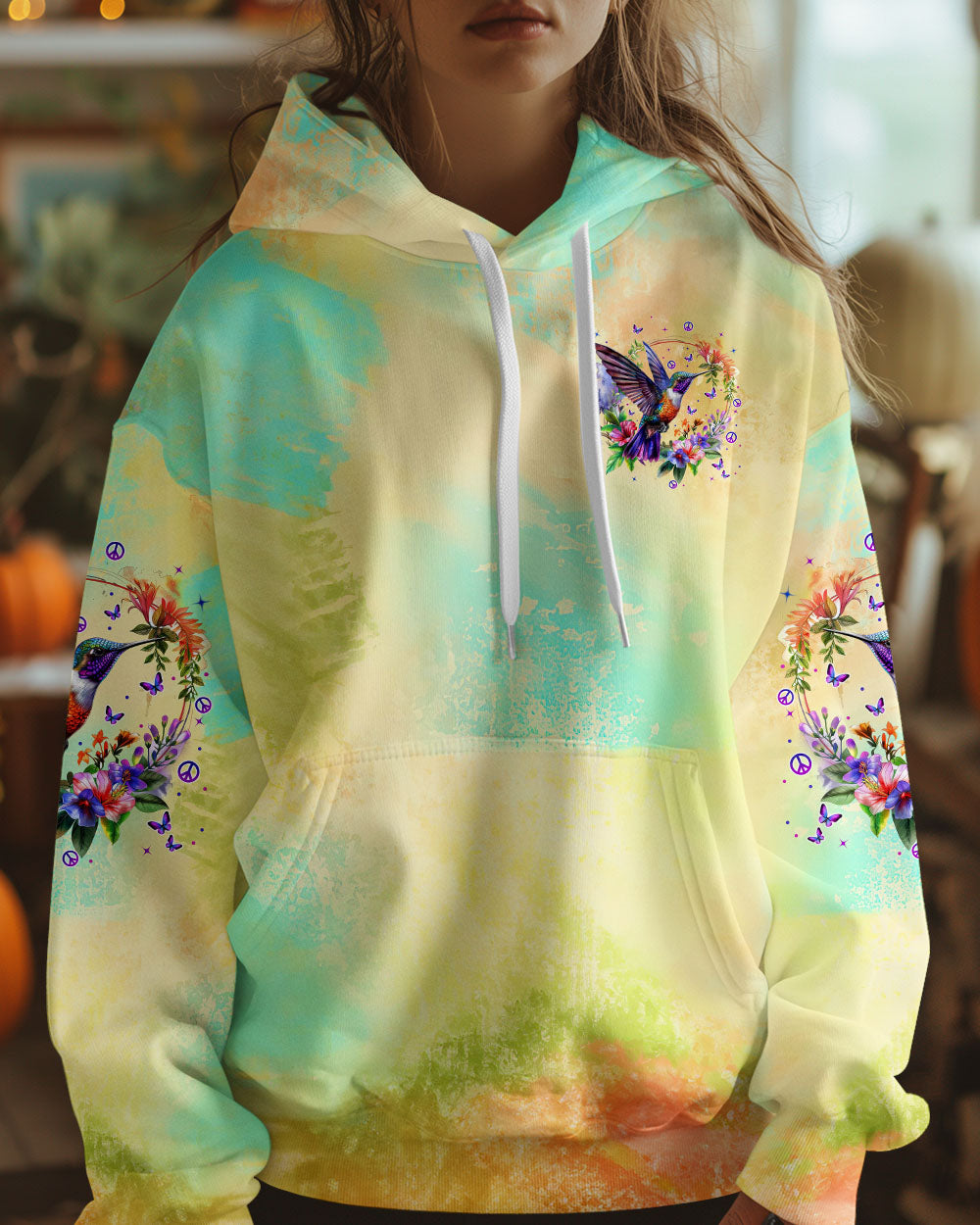 JUST BREATHE HUMMINGBIRD ALL OVER PRINT - TYTM0509244