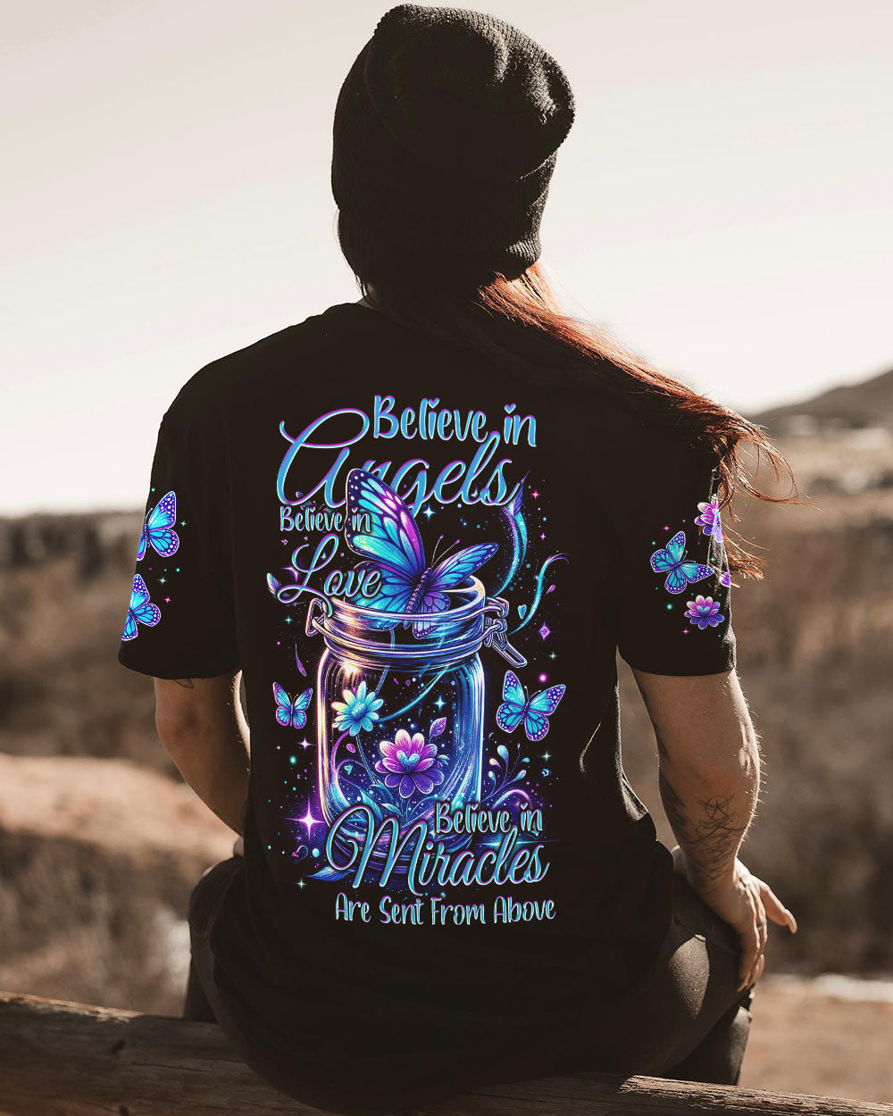 BELIEVE IN ANGELS BUTTERFLIES ALL OVER PRINT - TYTM0602242