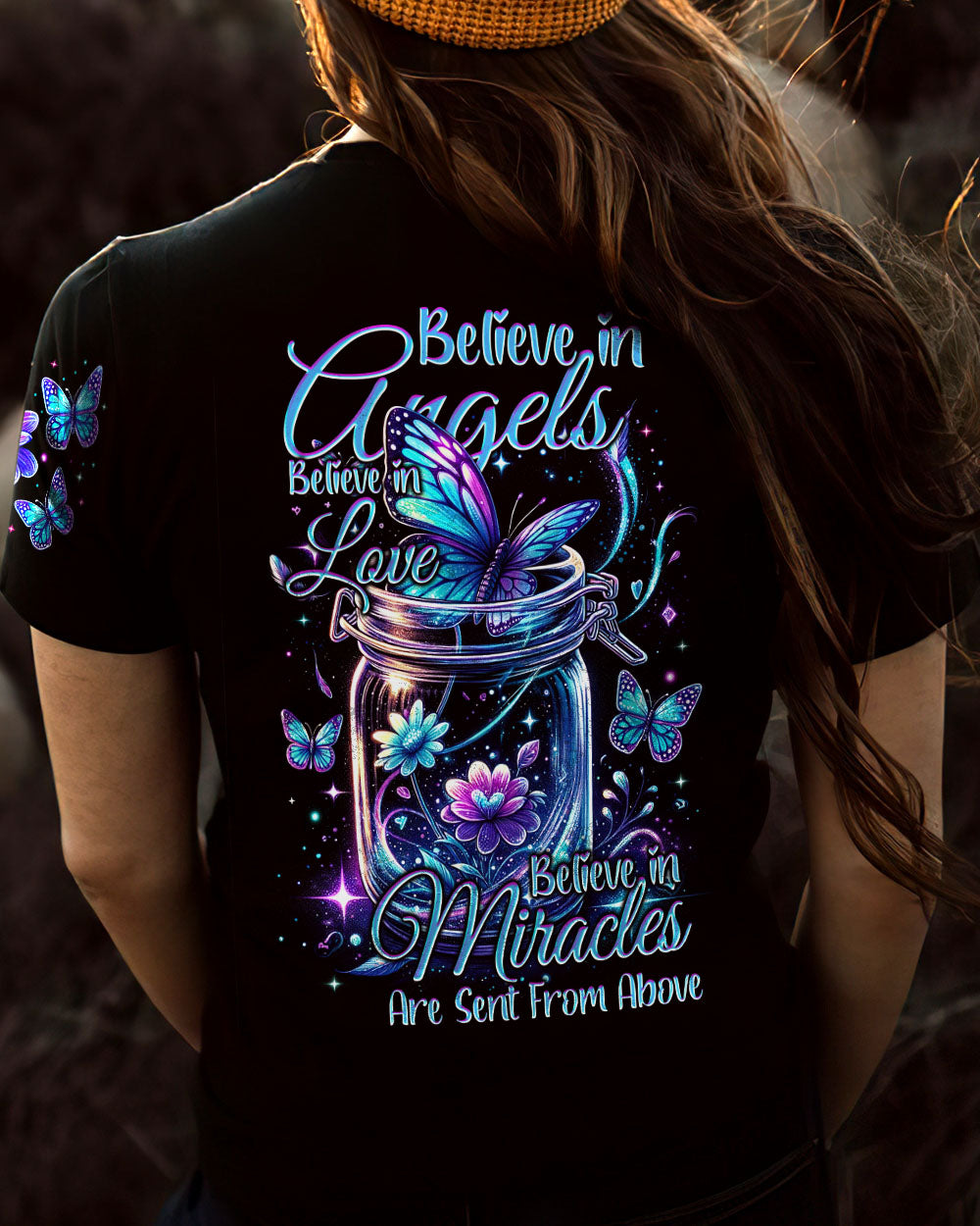 BELIEVE IN ANGELS BUTTERFLIES ALL OVER PRINT - TYTM0602242