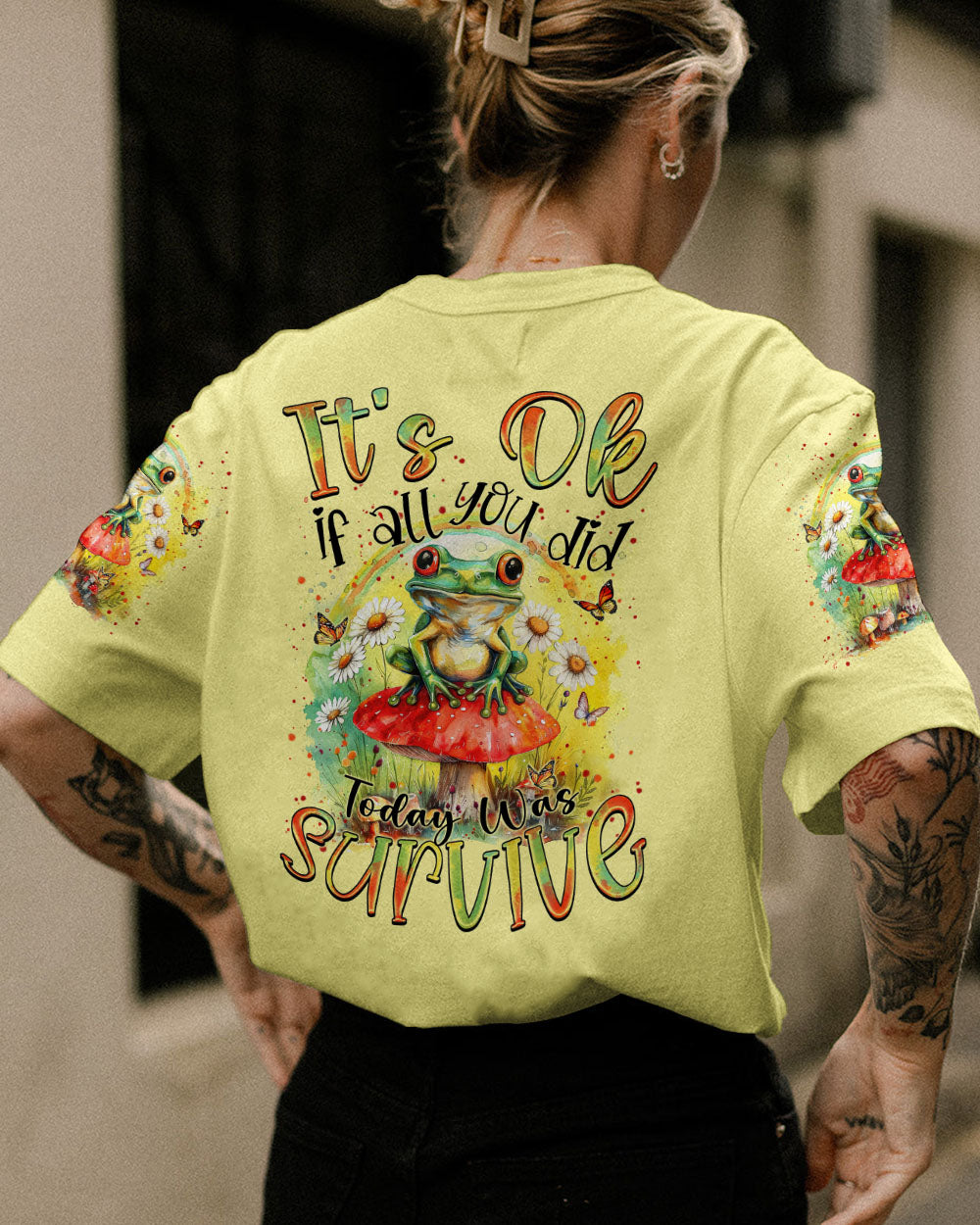 TODAY WAS SURVIVE FROG TIE DYE ALL OVER PRINT - TYTM0603241