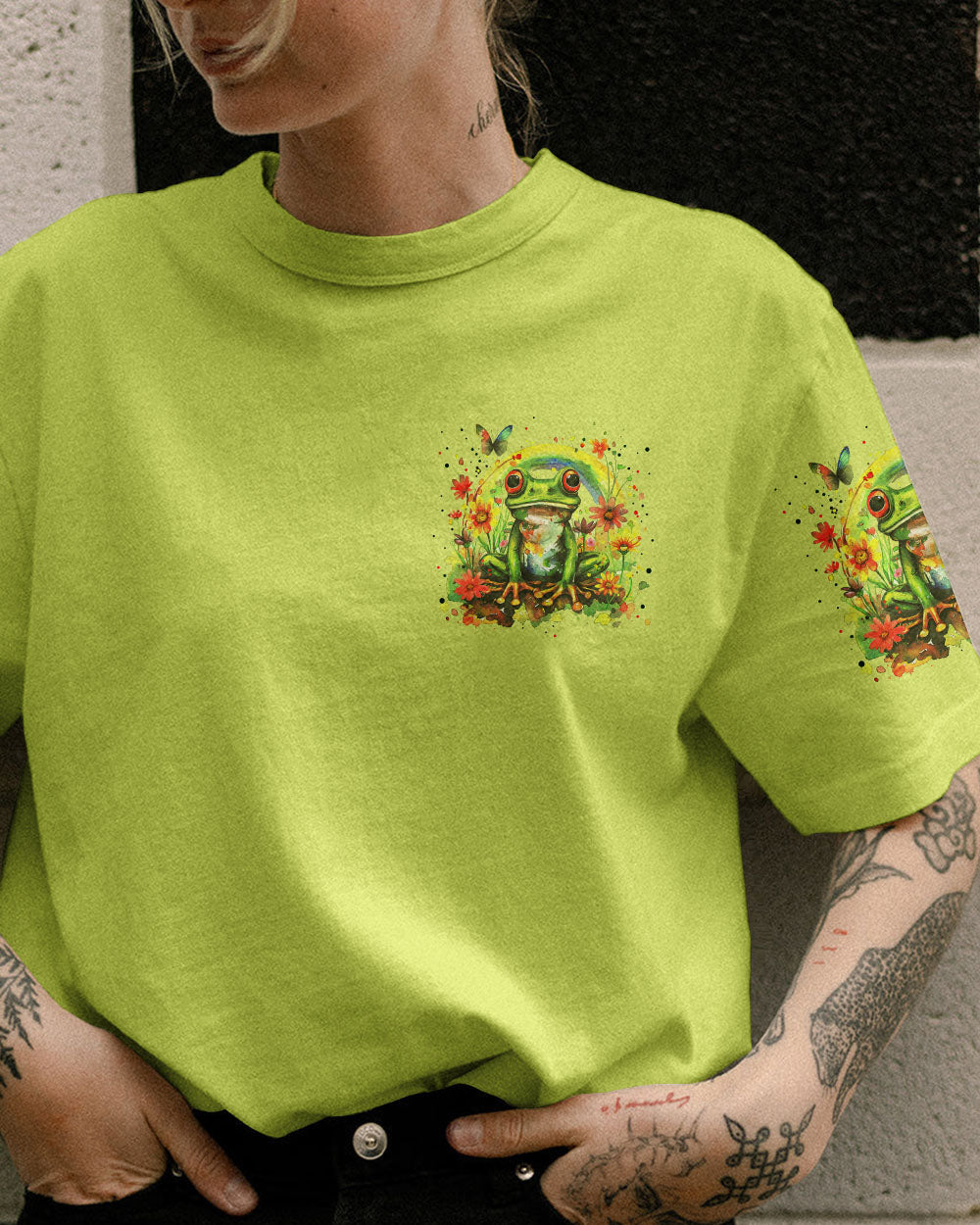 THE WORLD IS BETTER WITH YOU IN IT FROG ALL OVER PRINT - TYTM0603245