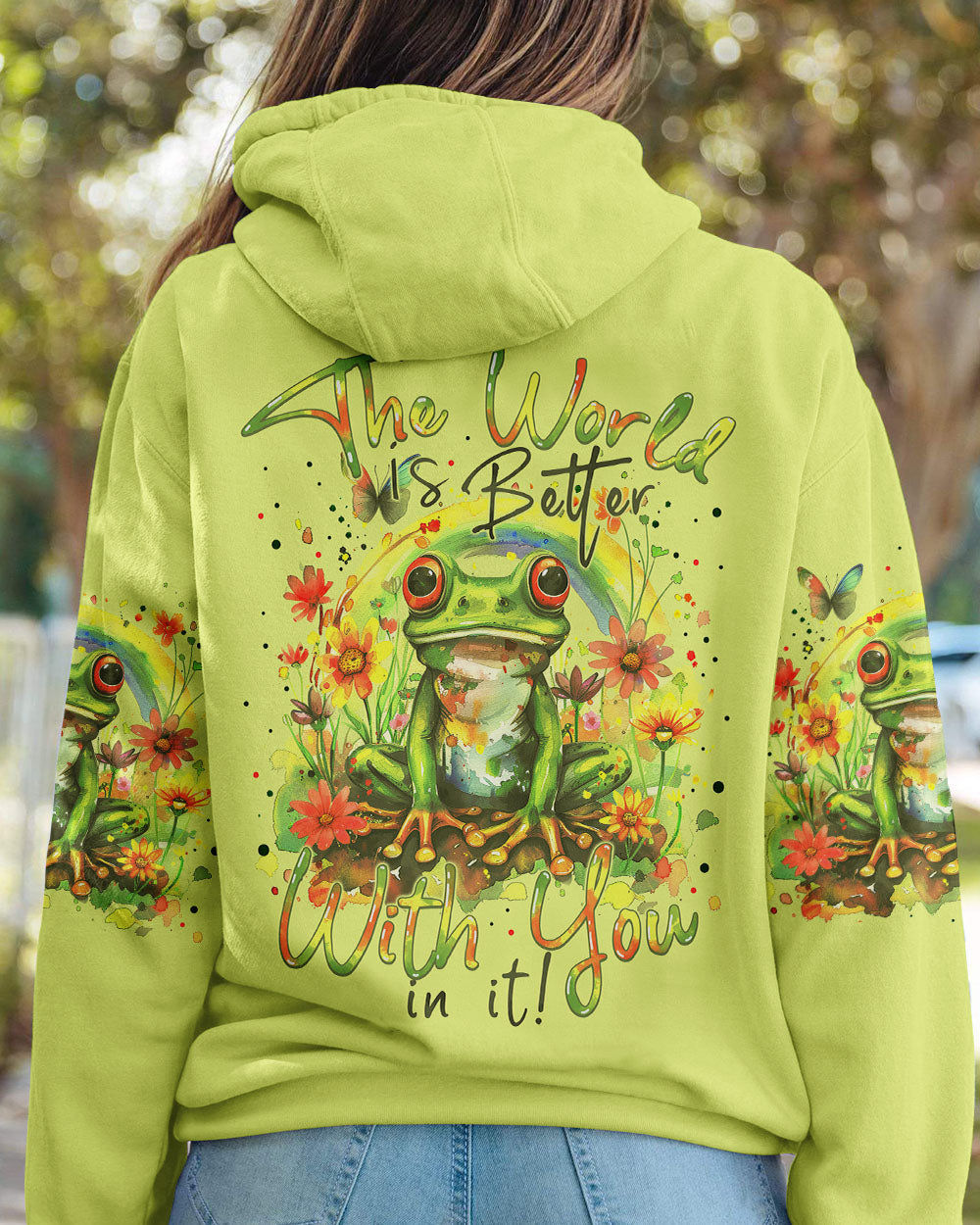 THE WORLD IS BETTER WITH YOU IN IT FROG ALL OVER PRINT - TYTM0603245