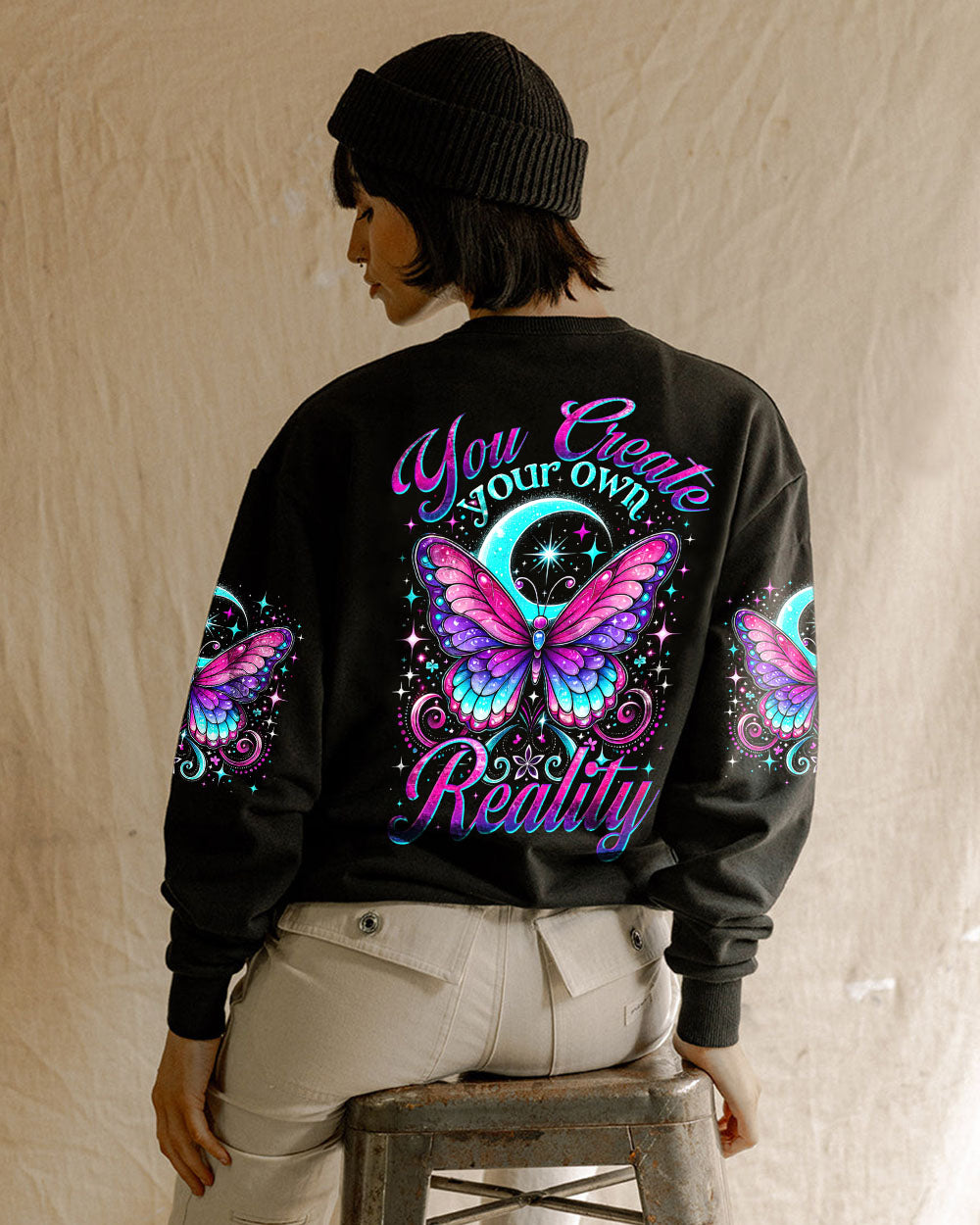 YOU CREATE YOUR OWN REALITY BUTTERFLY ALL OVER PRINT - TYTM0603252