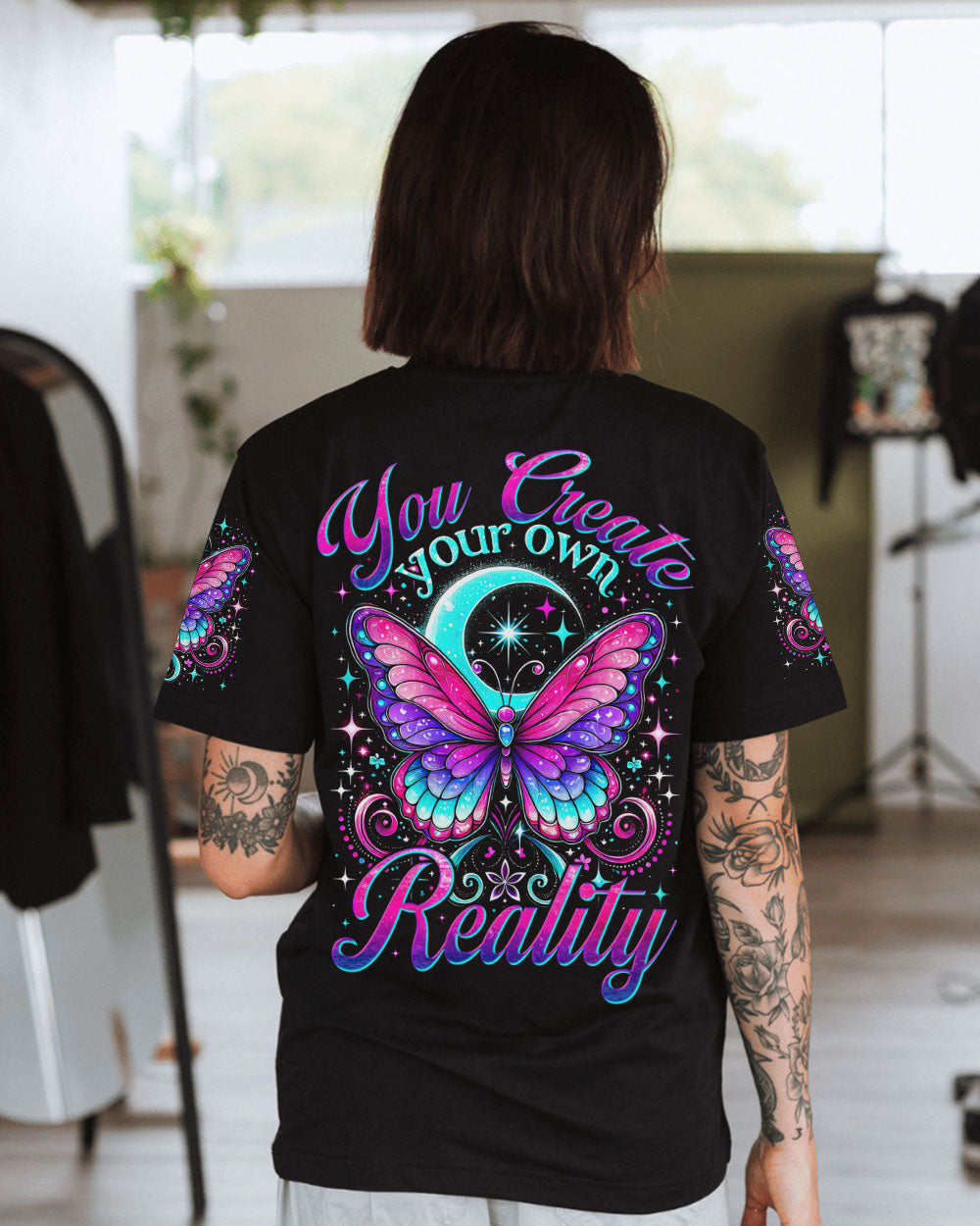 YOU CREATE YOUR OWN REALITY BUTTERFLY ALL OVER PRINT - TYTM0603252