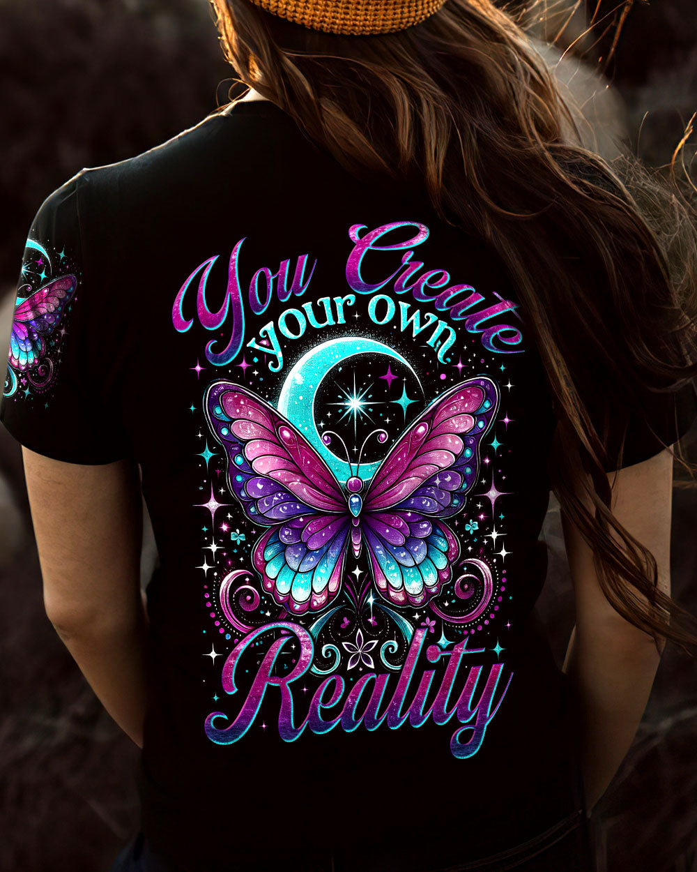 YOU CREATE YOUR OWN REALITY BUTTERFLY ALL OVER PRINT - TYTM0603252