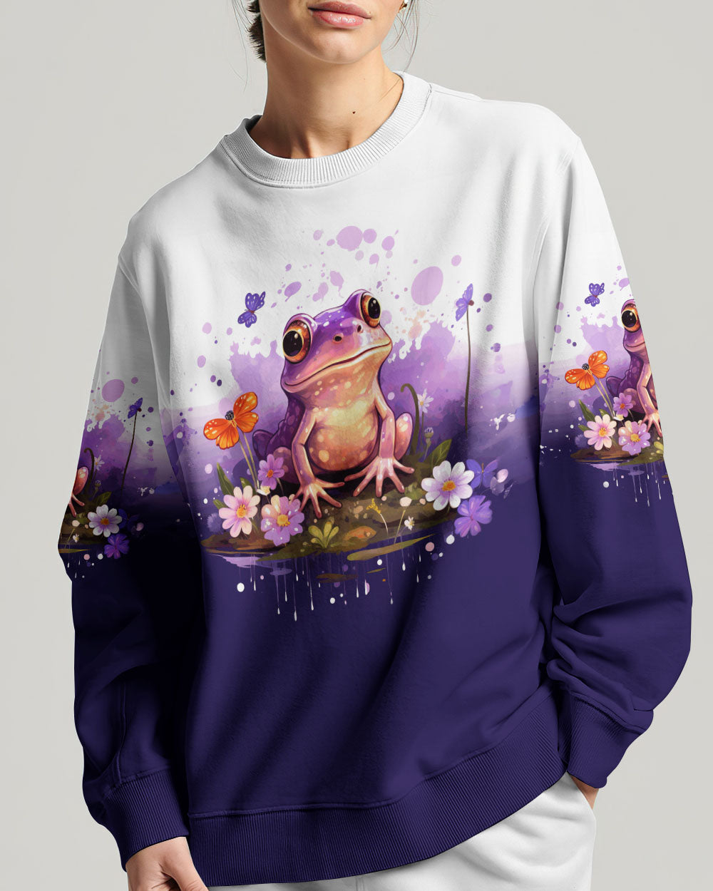 BE YOU THE WORLD WILL ADJUST FROG ALL OVER PRINT - TYTM0612231