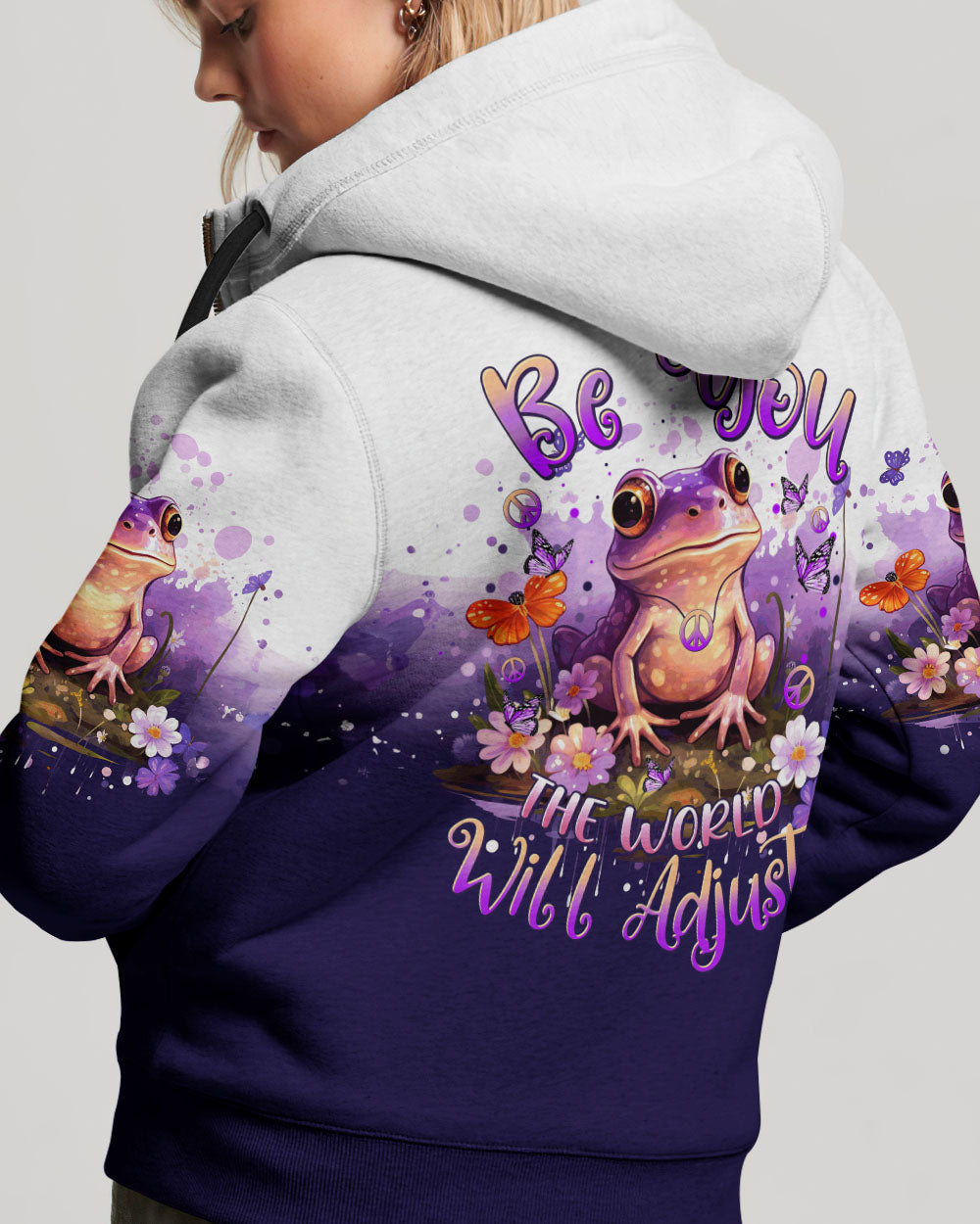 BE YOU THE WORLD WILL ADJUST FROG ALL OVER PRINT - TYTM0612231