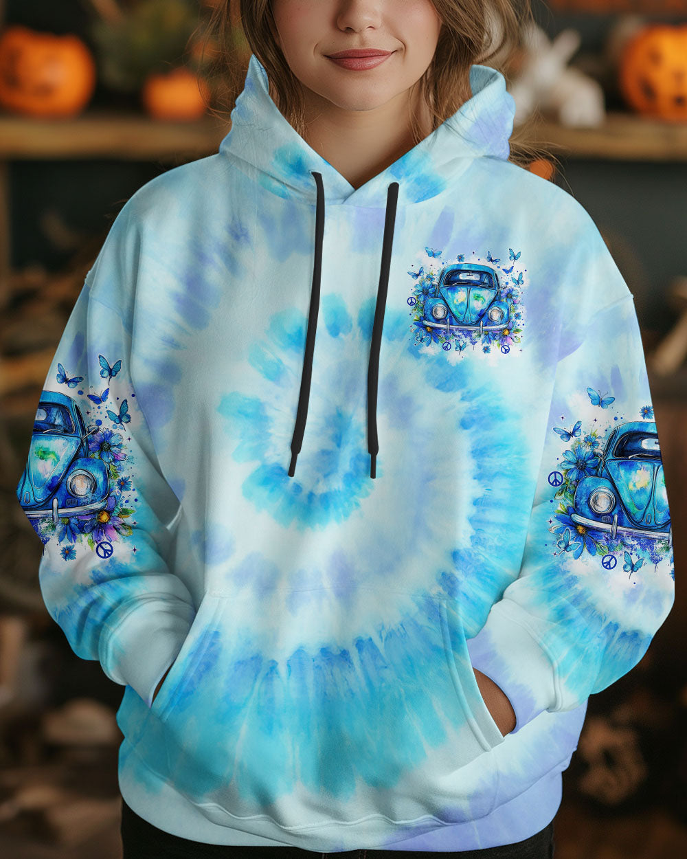 RUNNING AGAINST THE WIND BEETLE CAR TIE DYE ALL OVER PRINT - TYTM0701251