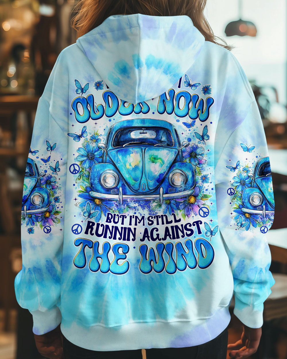 RUNNING AGAINST THE WIND BEETLE CAR TIE DYE ALL OVER PRINT - TYTM0701251