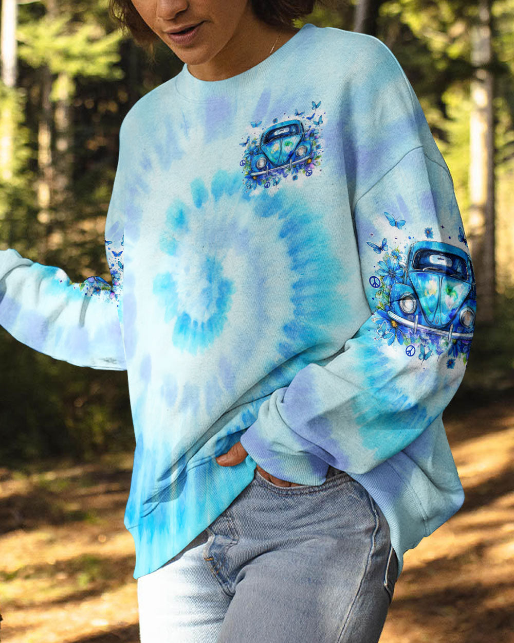 RUNNING AGAINST THE WIND BEETLE CAR TIE DYE ALL OVER PRINT - TYTM0701251