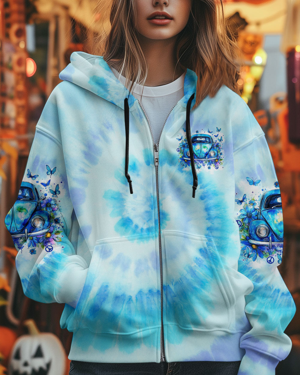 RUNNING AGAINST THE WIND BEETLE CAR TIE DYE ALL OVER PRINT - TYTM0701251