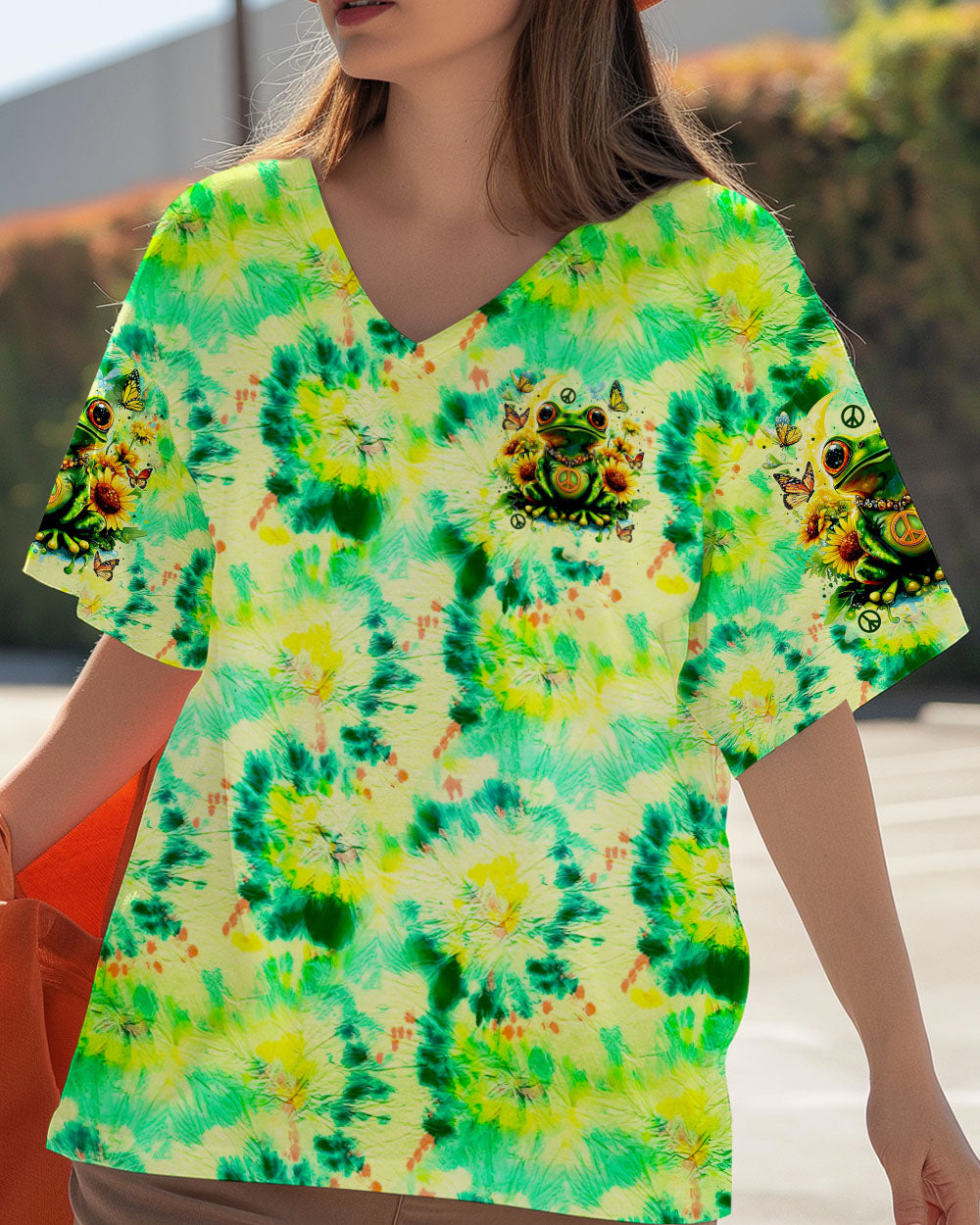 BE YOU THE WORLD WILL ADJUST FROG TIE DYE ALL OVER PRINT - TYTM0701254