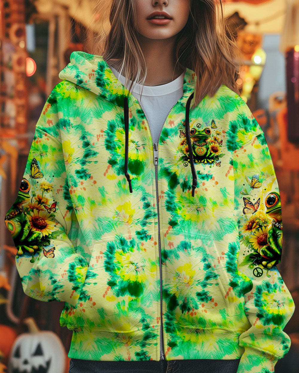 BE YOU THE WORLD WILL ADJUST FROG TIE DYE ALL OVER PRINT - TYTM0701254