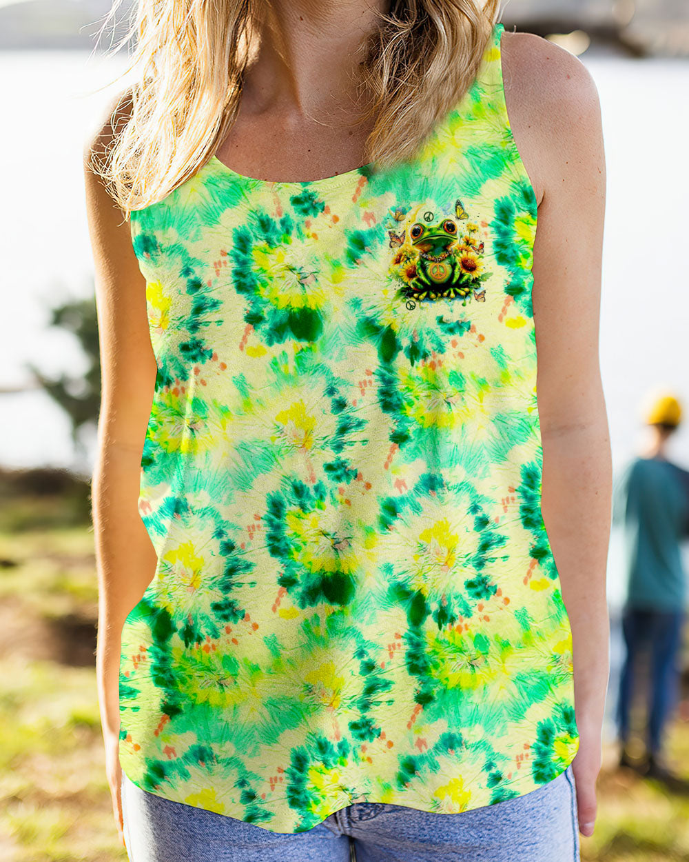 BE YOU THE WORLD WILL ADJUST FROG TIE DYE ALL OVER PRINT - TYTM0701254