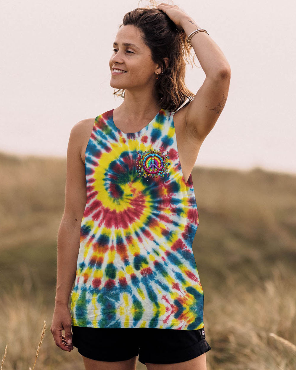 IMAGINE ALL THE PEOPLE LIVING LIFE IN PEACE TIE DYE ALL OVER PRINT - TYTM0703252