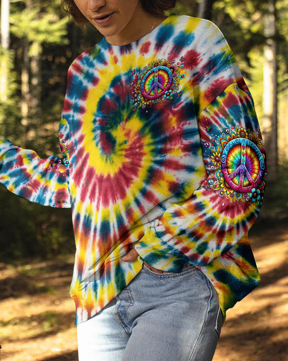 IMAGINE ALL THE PEOPLE LIVING LIFE IN PEACE TIE DYE ALL OVER PRINT - TYTM0703252