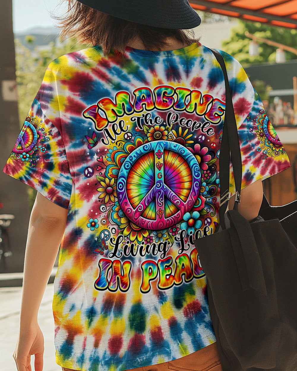 IMAGINE ALL THE PEOPLE LIVING LIFE IN PEACE TIE DYE ALL OVER PRINT - TYTM0703252