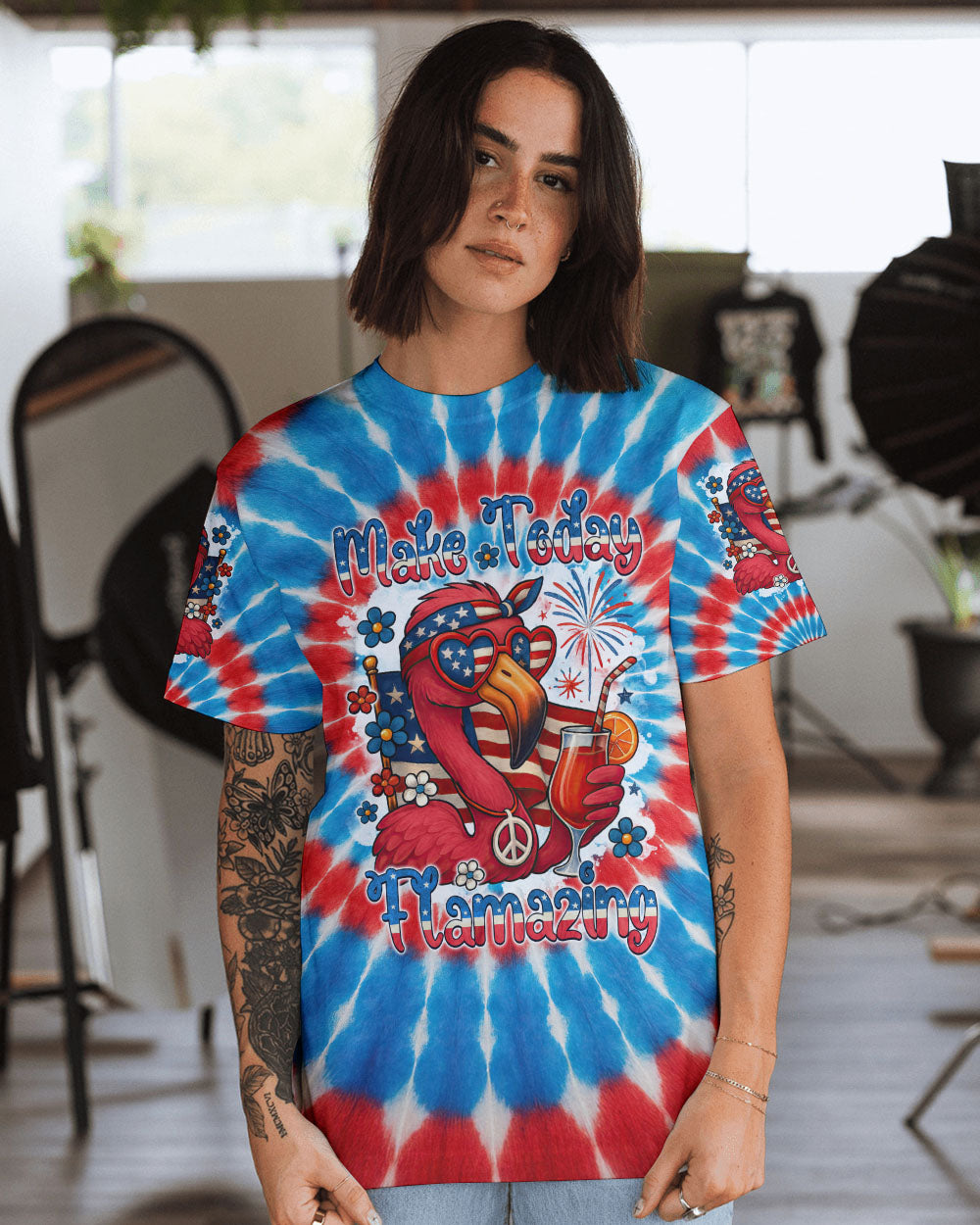 MAKE TODAY FLAMAZING TIE DYE ALL OVER PRINT - TYTM0705252