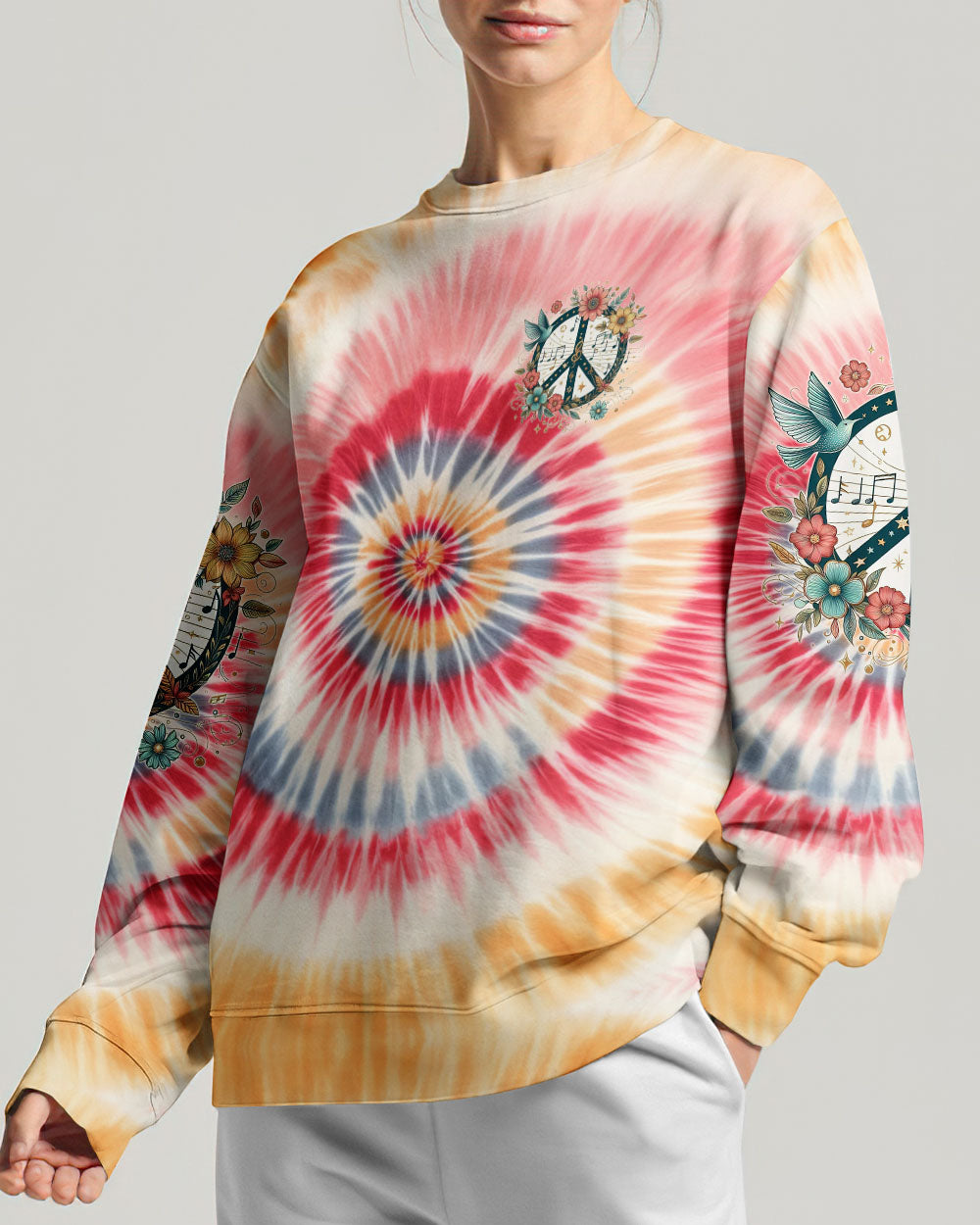 IMAGINE ALL THE PEOPLE LIVING LIFE IN PEACE TIE DYE ALL OVER PRINT - TYTM0706243