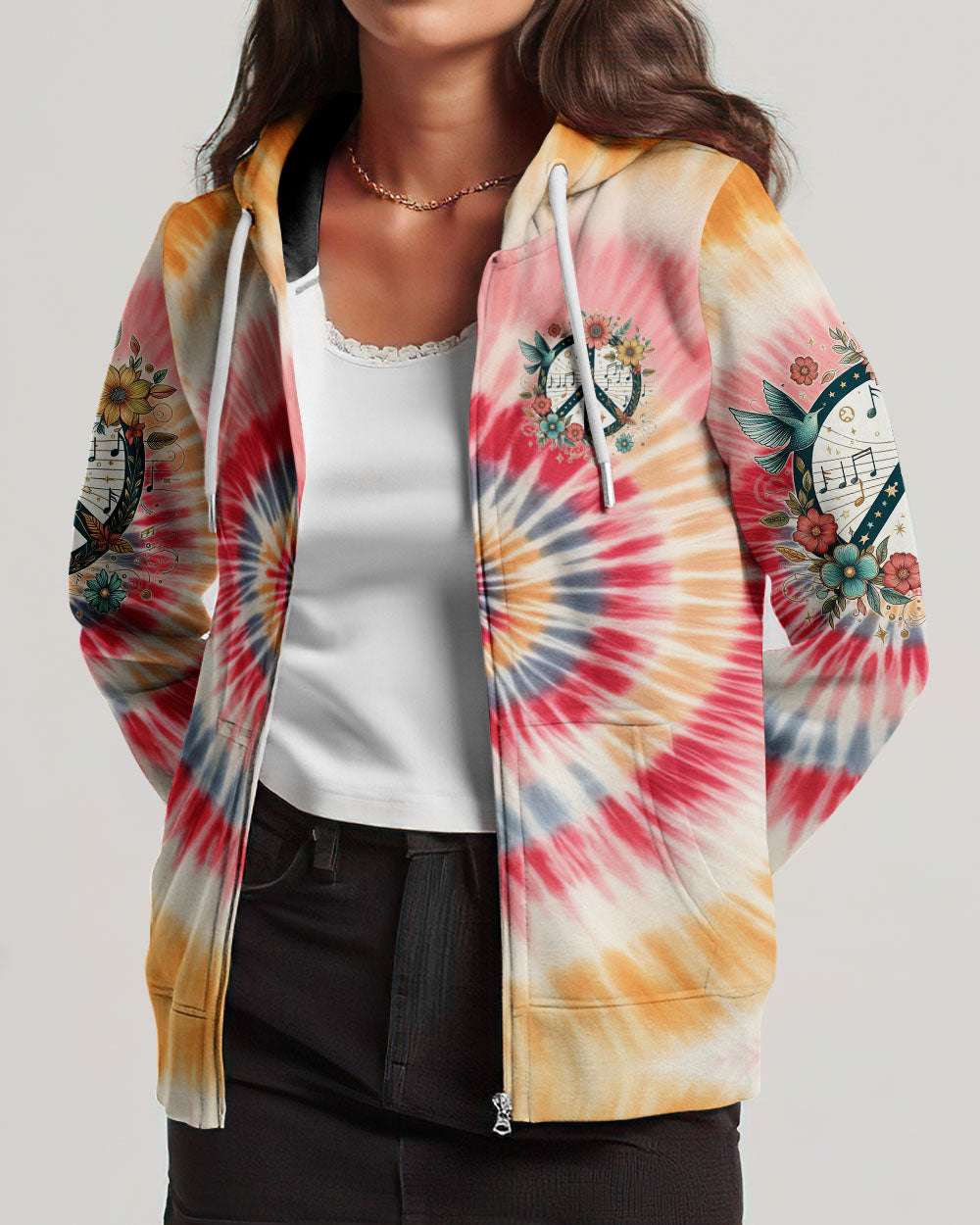 IMAGINE ALL THE PEOPLE LIVING LIFE IN PEACE TIE DYE ALL OVER PRINT - TYTM0706243