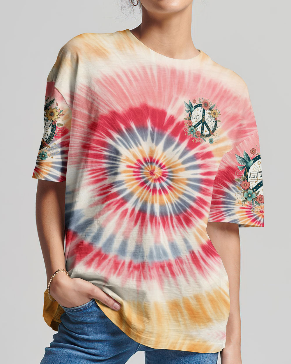 IMAGINE ALL THE PEOPLE LIVING LIFE IN PEACE TIE DYE ALL OVER PRINT - TYTM0706243