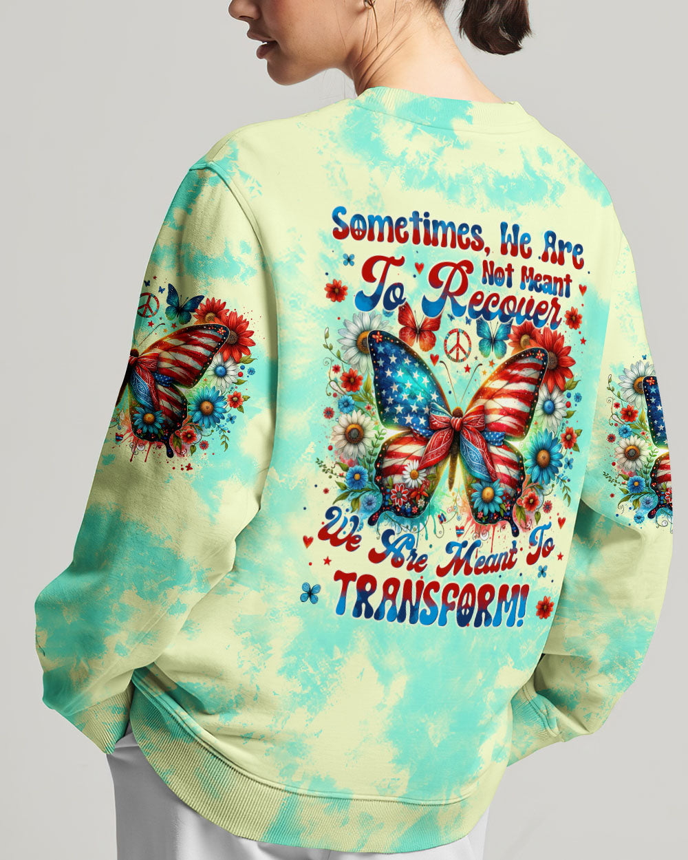 WE ARE MEANT TO TRANSFORM BUTTERFLY ALL OVER PRINT - TYTM0706244