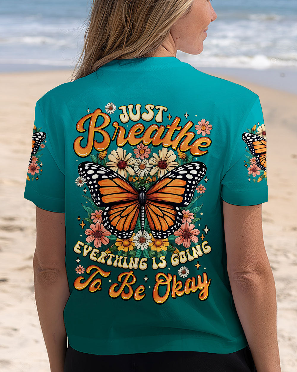 JUST BREATHE BUTTERFLY ALL OVER PRINT - TYTM0707251