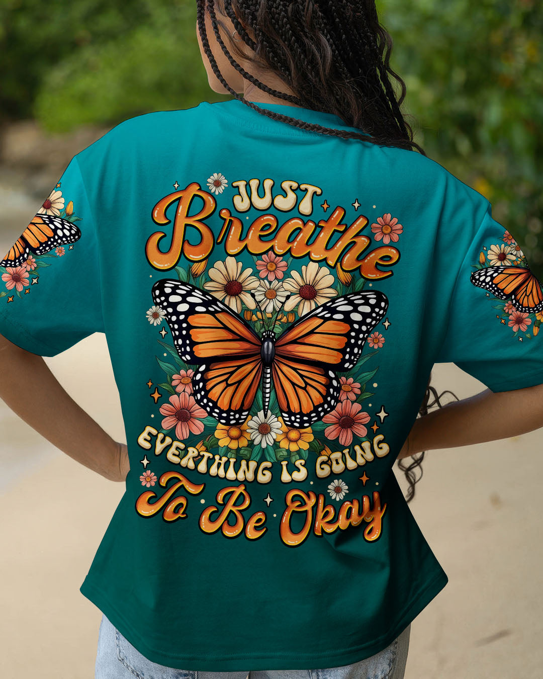 JUST BREATHE BUTTERFLY ALL OVER PRINT - TYTM0707251