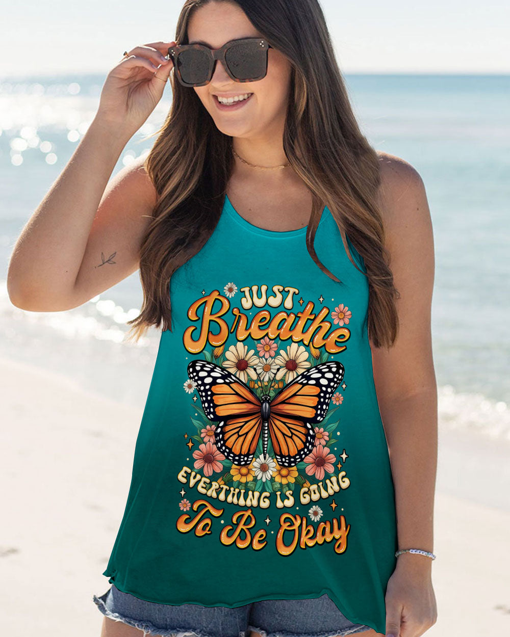 JUST BREATHE BUTTERFLY ALL OVER PRINT - TYTM0707251